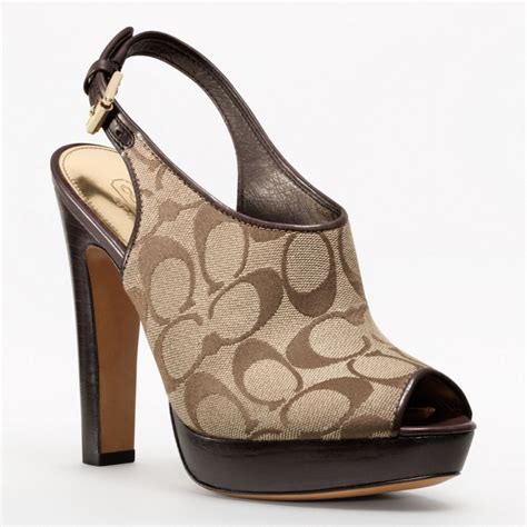 coach heels on sale|coach heels with logo.